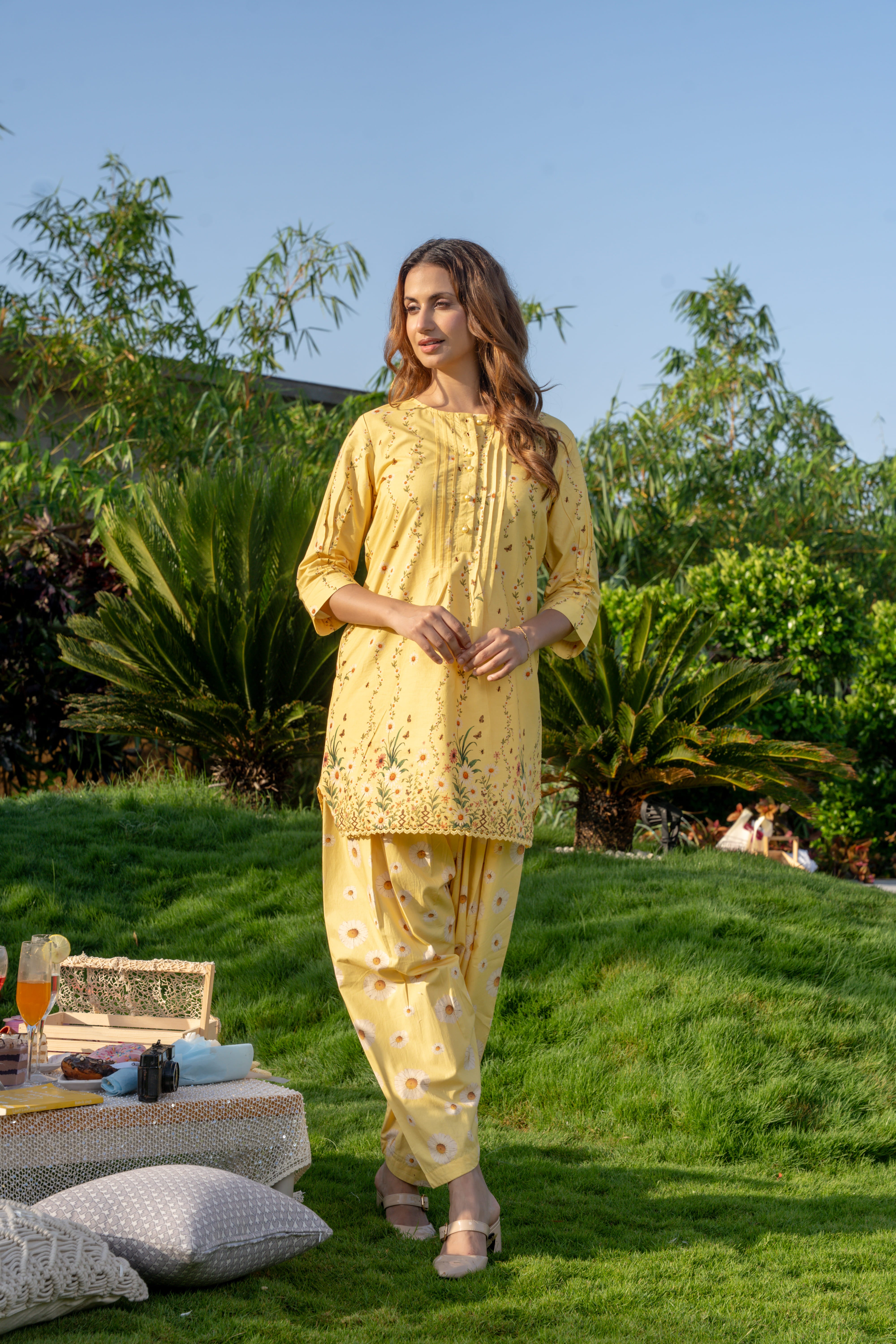 Butter Yellow Floral Co-ord