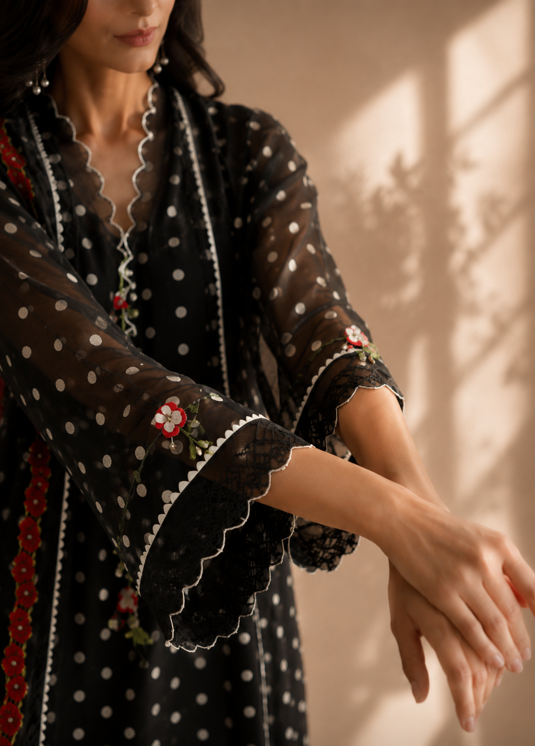 Black Polka Dots-Suit Set