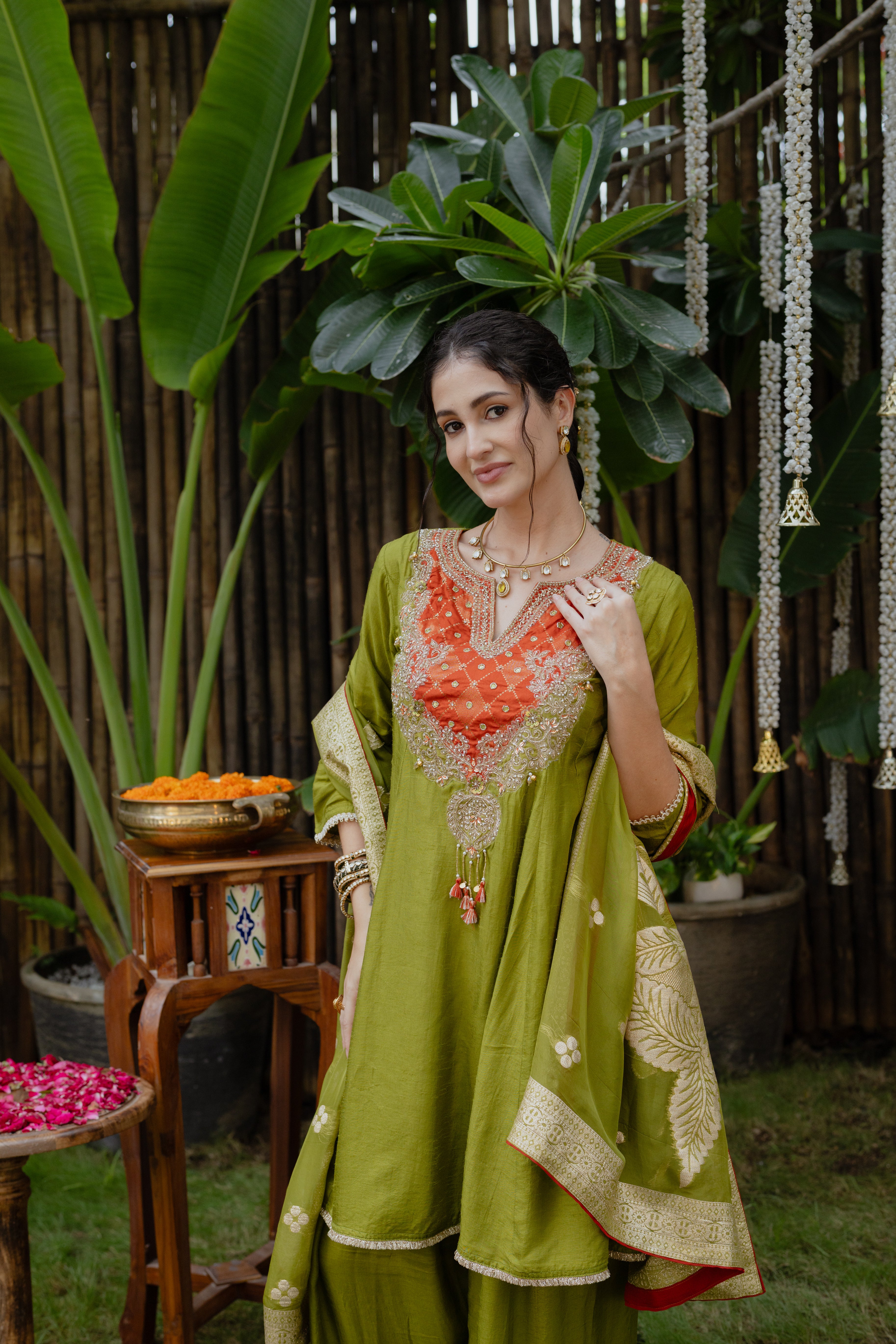 Nazakat-Green Farshi Salwar Set