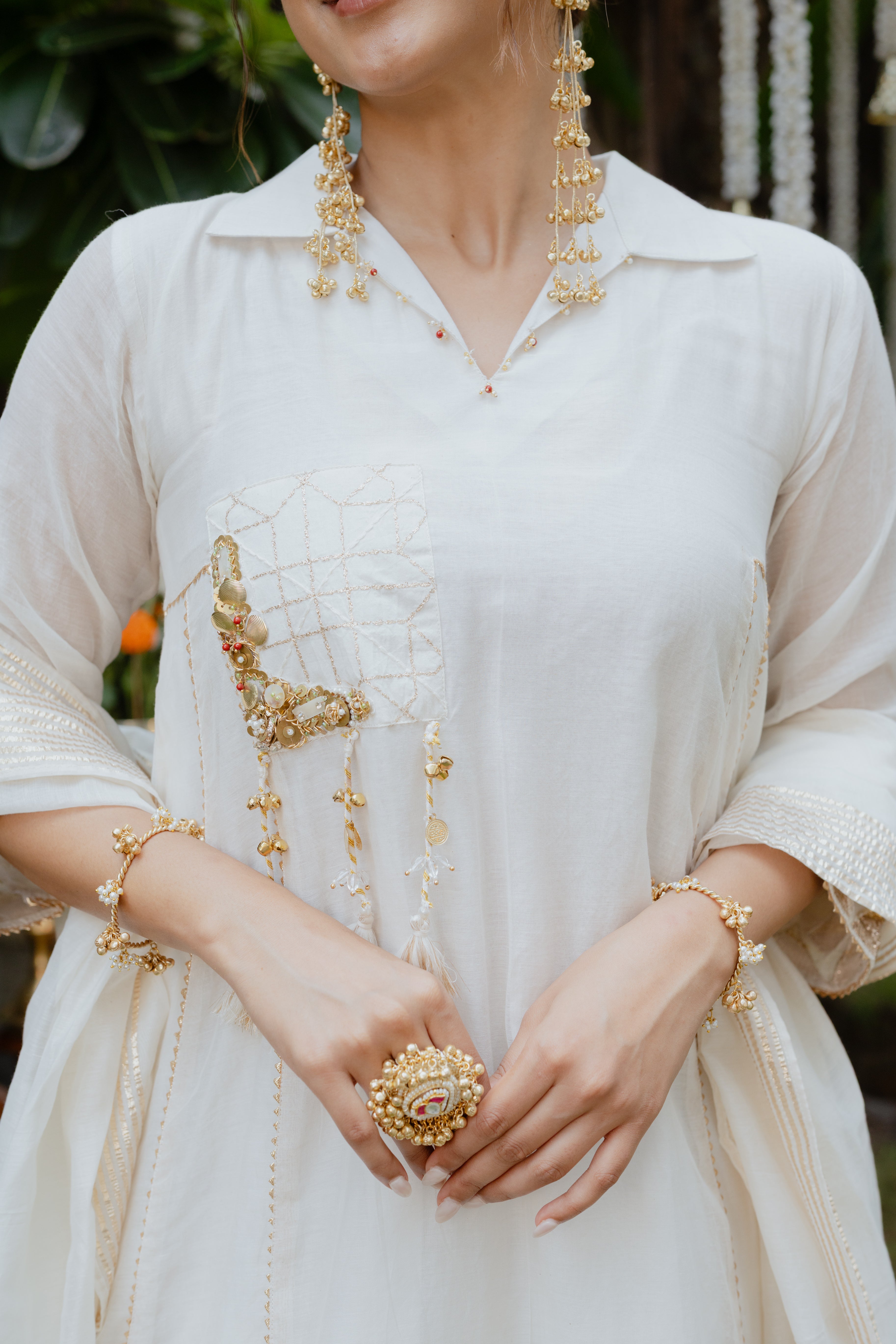 White Charm-Farshi Salwar Set