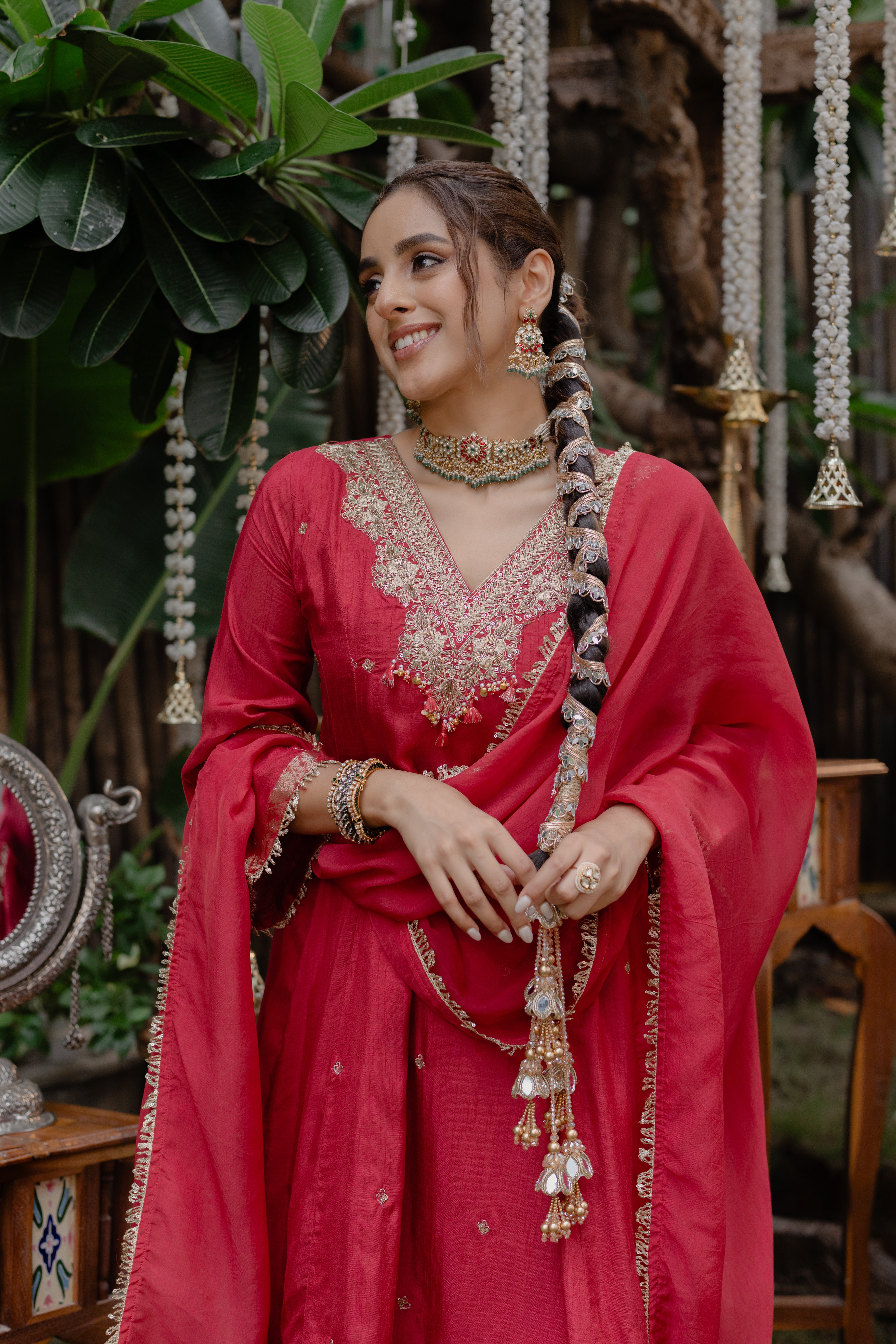 Nazakat Red-Farshi Salwar Set