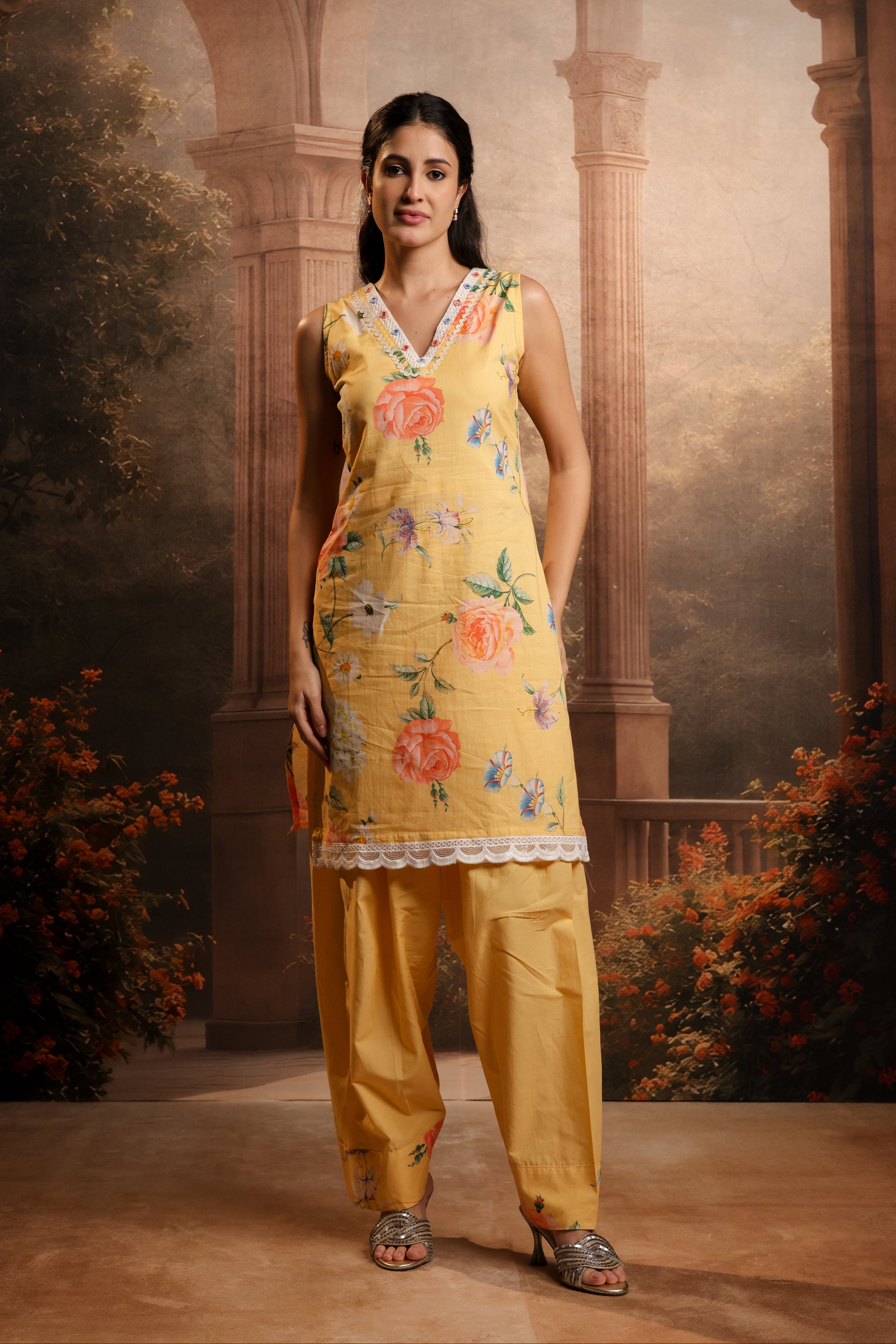 Marigold Muse Floral-Farshi Set