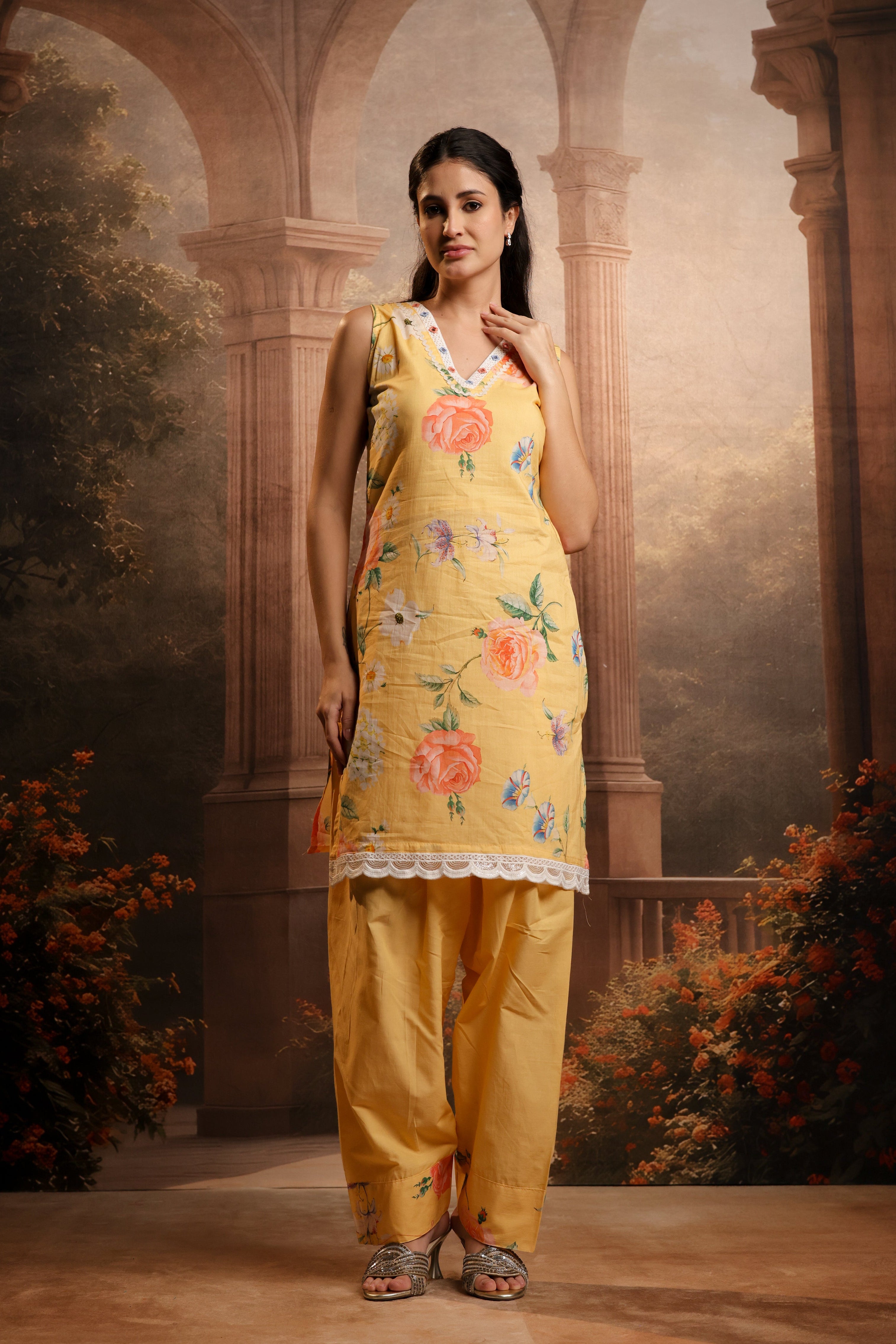 Marigold Muse Floral-Farshi Set